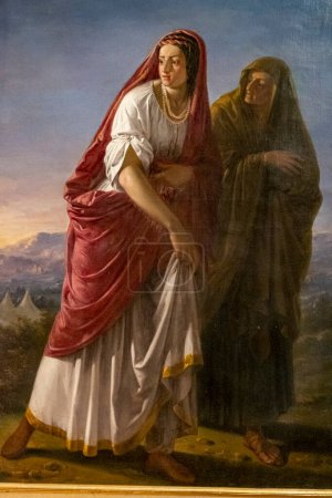 Photo for Judith Camino de Betulia, 1797, Luis Paret y Alcazar, oil on canvas, comes from the Cathedral of San Pedro de Jaca, Diocesan Museum of Jaca, Huesca, Spain - Royalty Free Image