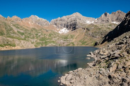 Téléchargez les photos : Ip reservoir, Ip Valley, Jacetania, Huesca, Espagne - en image libre de droit
