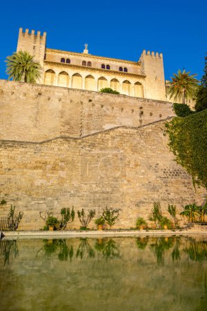 Photo for La Almudaina, Royal Alcazar of the city of Palma de Mallorca, Balearic Islands, Spain - Royalty Free Image