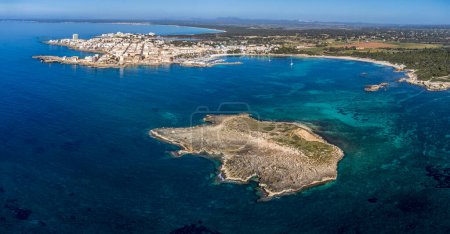 Na Guardis islet, Fenicial settlement, 4th century before Christ, Ses Salines, Mallorca, Balearic Islands, Spain
