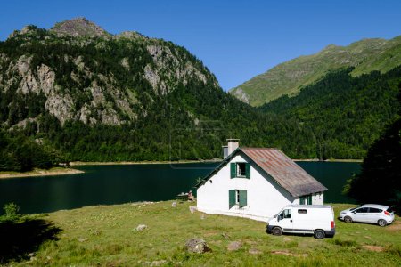 Téléchargez les photos : Lac Bious Artigues, Tour des lacs Ayous, Parc National des Pyrénées, Pyrénées Atlantiques, France - en image libre de droit