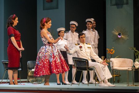 Photo for Opera L'elisir d'amore, Donizetti, Teatre Principal, Palma, Majorca, Balearic Islands, Spain - Royalty Free Image