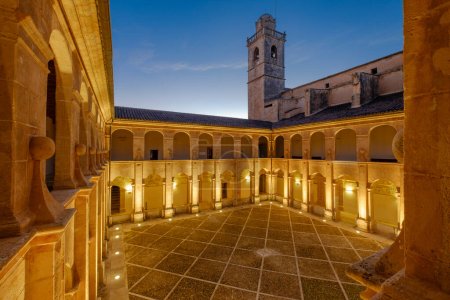 cloister of the Convent of St. Bonaventura, a Franciscan convent, baroque, XVII Century, Llucmajor, Mallorca, balearic islands, spain, europe