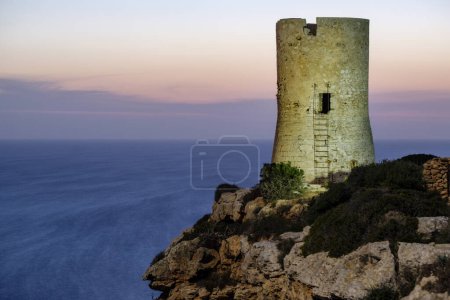 Téléchargez les photos : Tour de Cap Blanc, Llucmajor, Majorque, îles Baléares, Espagne - en image libre de droit