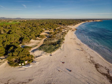 Foto de Sa Rapita beach, Campos del Puerto, Mallorca, Balearic Islands, Spain - Imagen libre de derechos