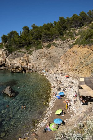 Photo for Cala de Deia, Mallorca, Balearic Islands, Spain - Royalty Free Image