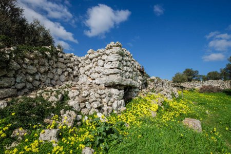 Torrellafuda, talayotische Mauer, Ciutadella, Menorca, Balearen, Spanien
