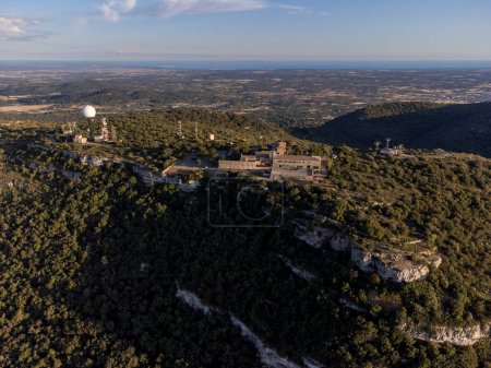 Photo for Sanctuary of Cura, top of the Randa hill, Algaida, Majorca, Balearic Islands, Spain - Royalty Free Image