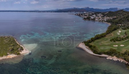 Photo for Beach and island of Alcanada, Alcudia, - Royalty Free Image