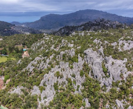 Téléchargez les photos : Formations rocheuses Puig de Ses Monges, Lluc-Escorca, Majorque, Îles Baléares, Espagne - en image libre de droit