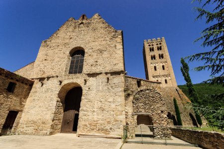 Photo for Church of San Miguel archangel, benedictine monastery of Sant Miquel de Cuixa, year 879, eastern pyrenees,France, europe - Royalty Free Image