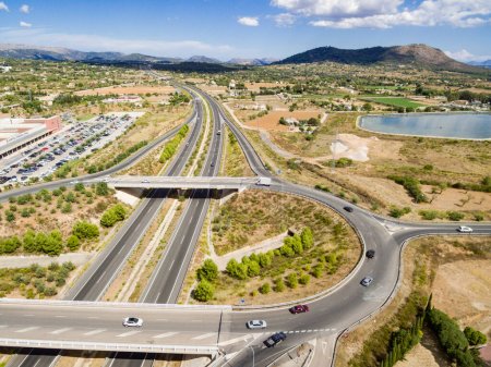 Téléchargez les photos : Autopista Ma-13, rotonda de Inca, Mallorca, îles baléares, espagne, europe - en image libre de droit