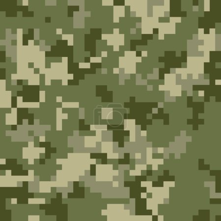 Ilustración de Pixel textura de patrón militar sin costuras. Ucrania camuflaje MM 14. Diseño abstracto de enmascaramiento para el ejército o la caza. Ilustración del ornamento vectorial - Imagen libre de derechos