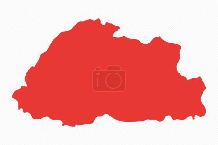 Illustration for Abstract Bhutan Simple Map Background - Royalty Free Image