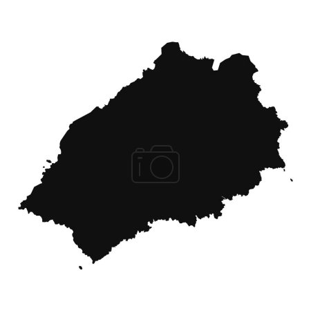 Abstract Silhouette Saint Helena Simple Map