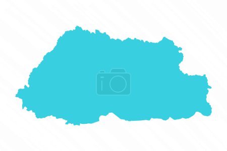 Illustration for Vector Simple Map of Bhutan Country - Royalty Free Image