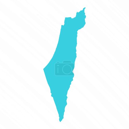Ilustración de Vector Mapa simple de Israel País - Imagen libre de derechos