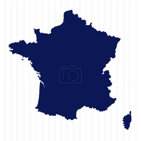Flat Simple France Vector Map