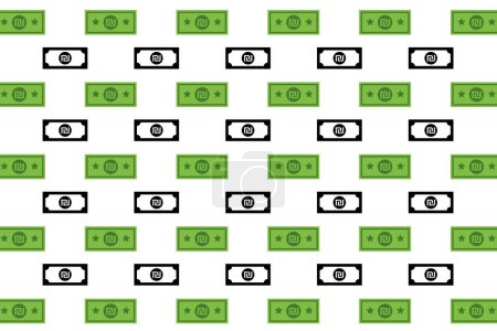 Illustration for Abstract Shekel Banknote Pattern Background - Royalty Free Image
