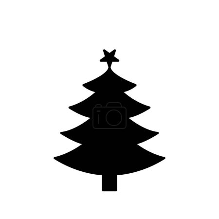 Ilustración de Icono del árbol de Navidad aislado sobre fondo blanco. Símbolo de decoración de Navidad moderno, simple, vector, icono para el diseño del sitio web, aplicación móvil, ui. Ilustración vectorial - Imagen libre de derechos
