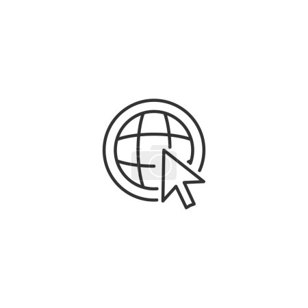 Ilustración de Icono del sitio web aislado sobre fondo blanco. Símbolo de red moderno, simple, vector, icono para el diseño del sitio web, aplicación móvil, ui. Ilustración vectorial - Imagen libre de derechos