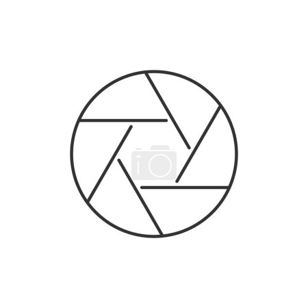Icono del obturador aislado sobre fondo blanco. Lente símbolo moderno, simple, vector, icono para el diseño del sitio web, aplicación móvil, ui. Ilustración vectorial