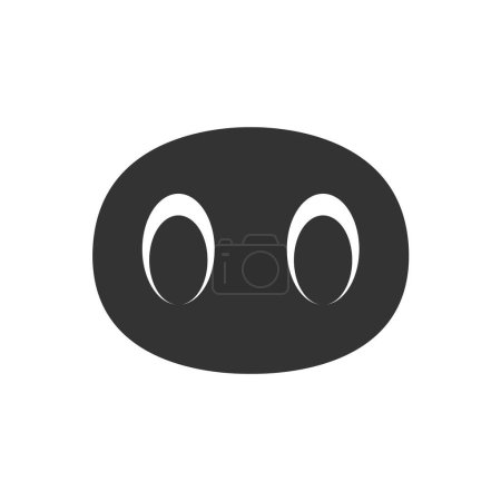 Ilustración de Icono de nariz de cerdo aislado sobre fondo blanco. Cerdo hocico símbolo moderno, simple, vector, icono para el diseño del sitio web, aplicación móvil, ui. Ilustración vectorial - Imagen libre de derechos