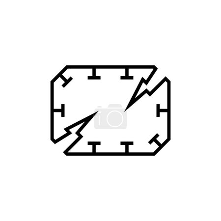 Ilustración de Icono de signo de daño estructural aislado sobre fondo blanco. Símbolo gráfico moderno, simple, vector, icono para el diseño del sitio web, aplicación móvil, ui. Ilustración vectorial - Imagen libre de derechos