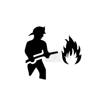 Ilustración de Icono de signo de bombero aislado sobre fondo blanco. Símbolo gráfico moderno, simple, vector, icono para el diseño del sitio web, aplicación móvil, ui. Ilustración vectorial - Imagen libre de derechos