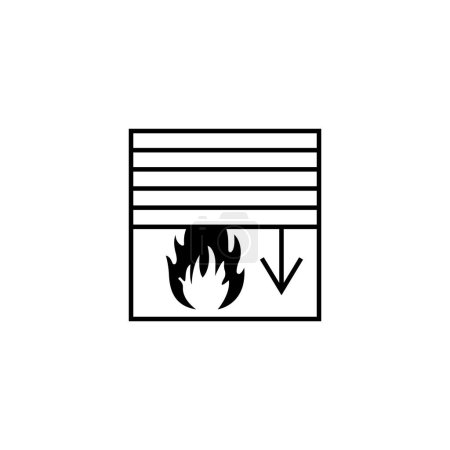 Ilustración de Icono del signo del amortiguador de fuego aislado sobre fondo blanco. Símbolo gráfico moderno, simple, vector, icono para el diseño del sitio web, aplicación móvil, ui. Ilustración vectorial - Imagen libre de derechos