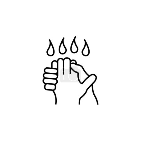 Illustration for Disinfectant for hands sign icon isolated on white background. Graphical symbol modern, simple, vector, icon for website design, mobile app, ui. Vector Illustration - Royalty Free Image