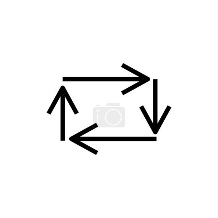 Ilustración de Icono de signo de ciclo automático aislado sobre fondo blanco. Símbolo gráfico moderno, simple, vector, icono para el diseño del sitio web, aplicación móvil, ui. Ilustración vectorial - Imagen libre de derechos