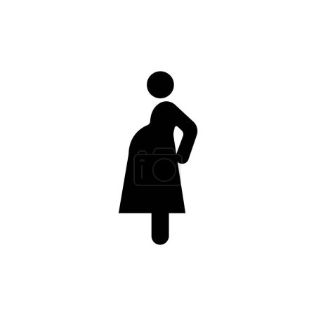 Ilustración de Acceso prioritario para las madres embarazadas icono. Símbolo de información pública moderno, simple, vector, icono para el diseño del sitio web, aplicación móvil, ui. Ilustración vectorial - Imagen libre de derechos