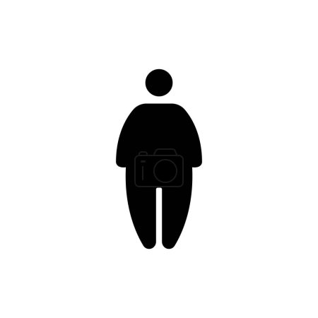 Ilustración de Instalaciones prioritarias para las personas obesas icono. Símbolo de información pública moderno, simple, vector, icono para el diseño del sitio web, aplicación móvil, ui. Ilustración vectorial - Imagen libre de derechos