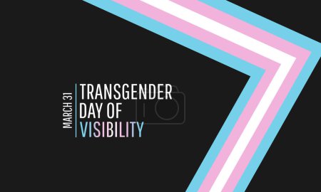 Transgender Day of Visibility mit Transgender-Flagge und -Schild