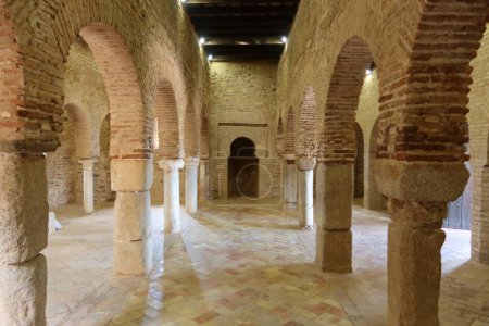 Photo for Almonaster la Real, Huelva, Spain, June 21, 2023: Mihrab and arches of the central prayer room of the 10th century mosque of Almonaster la Real. Huelva, Spain - Royalty Free Image