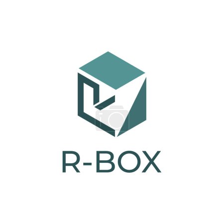 R Box Lettre Logo, simple et moderne. Convient à toutes les entreprises, en particulier les entreprises d'expédition de marchandises, de fret, etc..