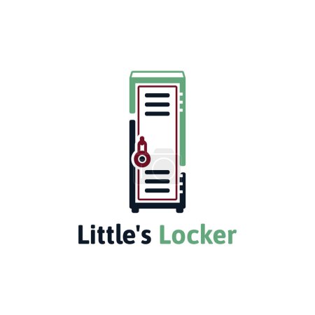 Illustration for Simple and modern little locker and padlock logo, perfect for education, toy business, knowledge, and more. - Royalty Free Image