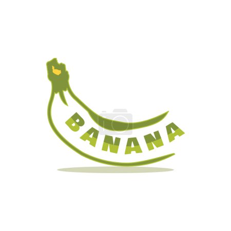 Banana Logo Vektor. Geeignet für Lebensmittel- und Getränkehersteller oder andere verbundene Unternehmen.