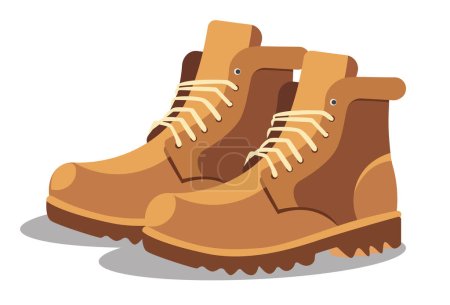 Ilustración de Un par de zapatos de seguridad. Equipo de seguridad. Botas industriales - Imagen libre de derechos