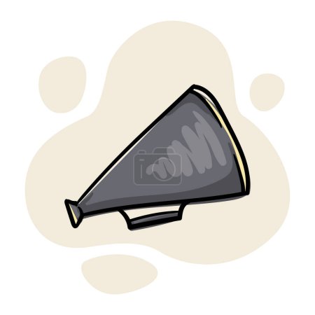 Hand Drawn Icon Of Old Megaphone For Director. Vector illustration