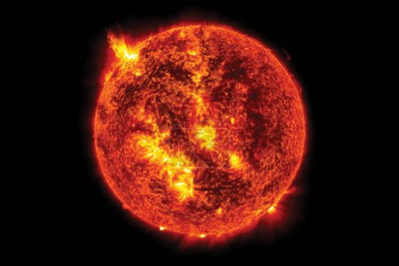 Sun. Solar storm. Solar flare. An Extreme G4 Solar Storm Train. X-class solar flares are the strongest of solar flares. Solar storm in universe, magnetic wave, extreme power, sun.