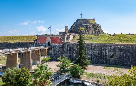 Téléchargez les photos : Vue panoramique de la vieille forteresse de Corfou, Grèce. - en image libre de droit