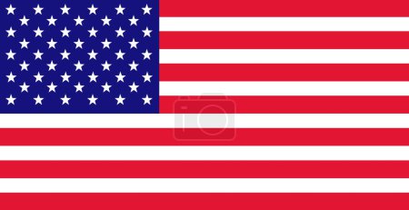 Foto de Bandera americana con estrellas y rayas ilustración fondo. - Imagen libre de derechos