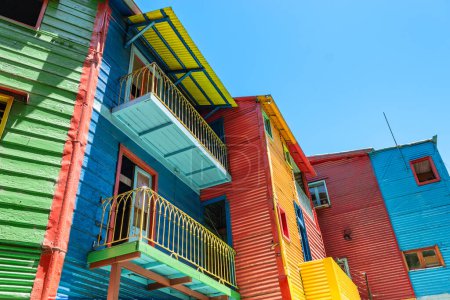 Téléchargez les photos : Maisons colorées La Boca, Buenos Aires, Argentine. - en image libre de droit