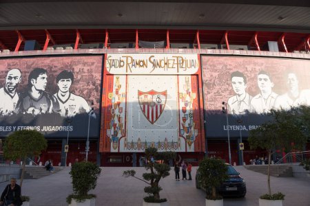 Téléchargez les photos : Séville, Andalousie, Espagne ; 17 décembre 2022 : Ramon Sanchez Pizjuan Stadium of Sevilla Football Club. - en image libre de droit