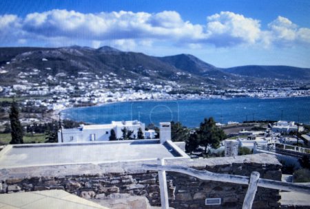 Horizontale Ansicht der Küste der Insel Mykonos Mittelmeer, Insel Griechenland