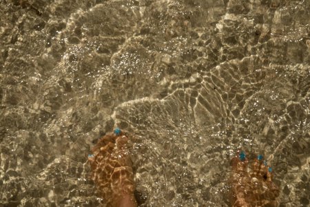 Sea clear water in Crete, Elafonisi beach, Greece