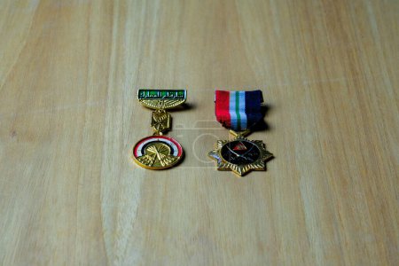 Téléchargez les photos : Basra, Irak - 07 avril 2023 : photo de médaille d'honneur pour les soldats iraquiens pendant la guerre du Golfe - en image libre de droit