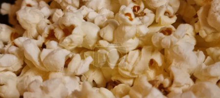 High-detail image showcasing the texture and fluffiness of popped popcorn